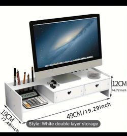Computer Desktop Shelve Riser Storage Organizer
