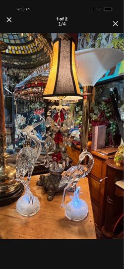 Vintage ruby Red marble base crystal marble base Brass beautiful table lamp