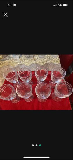 Set de 8 copas Marbella usadas de Princess house