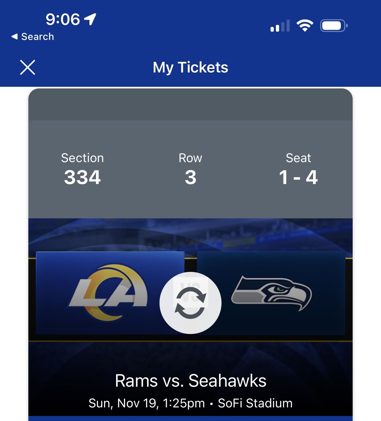 Rams Vs Seahawks Today 1:25pm 