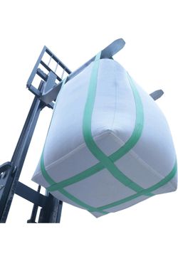 10 Pack FIBC Bulk Bag,2 Ton Bag,35"L x 35"W x 43"H,4400 lbs SWL,Duffle Top Flat Bottom,Four Loop Fibc Big Bags,Heavy Duty Bulk Bags for Industry Agric