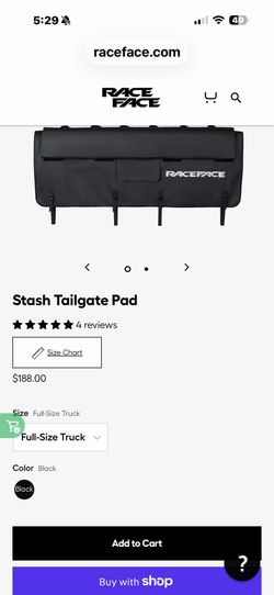 Raceface tailgate bike pad full size