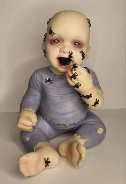 Spider Biter Billie Zonbie Baby Holloween Huntedhouse Prop Doll