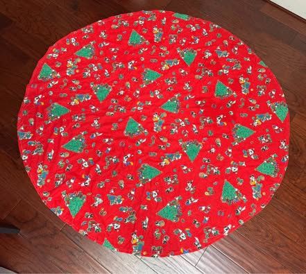 Disney Christmas Mickey Minnie Mouse Round Table Cloth 59 inch diameter just $5