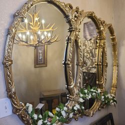 Vintage Triple Oval Bassat Mirror