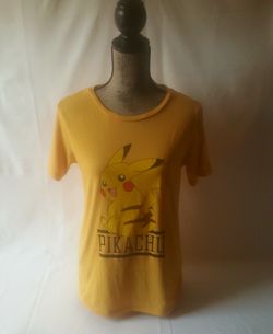 Pokemon Pikachu women's yellow short-sleeve top size M
