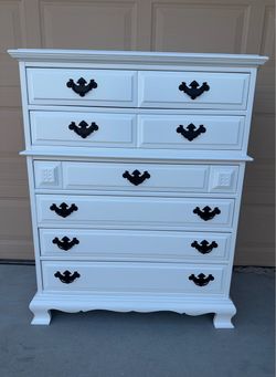 White 6 Drawers