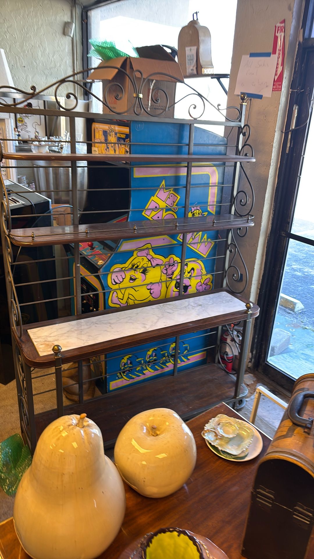 Bakers Rack With Marble