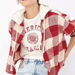 Ae cheap flannel hoodie