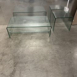 Tampered Glass Coffee Table And Side Table