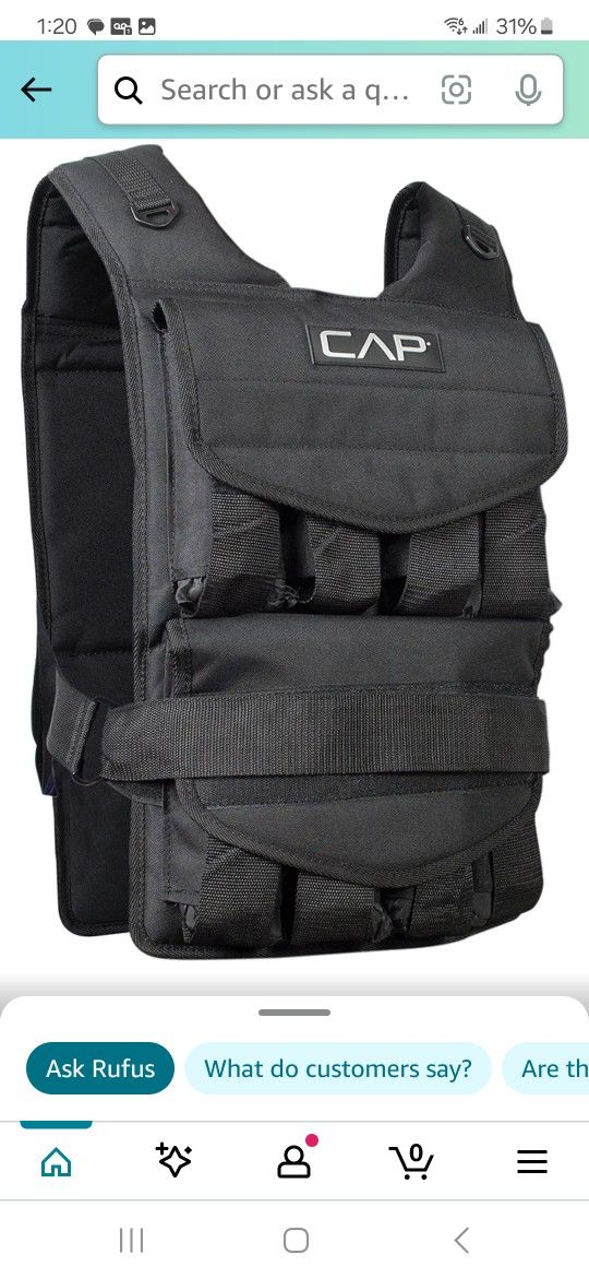 CAP Barbell Adjustable Weighted Vest
80lb
New
75$
Pick up Mesa Alma School and University 