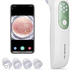 New! Blackhead Remover Vacuum Pore Cleaner with Camera, Acne w Whitehead Suction Extractor - 4 Probes USB