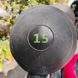 15 LB.  RAGE  FITNESS  SLAM BALLS : Also Have 25 LB. & 30 LB. SLAM BALLS &  4/6/8/10/12  POUND  WALL BALLS     • 
 PLATES  •  BARS  •  KETTLEBELLS •  