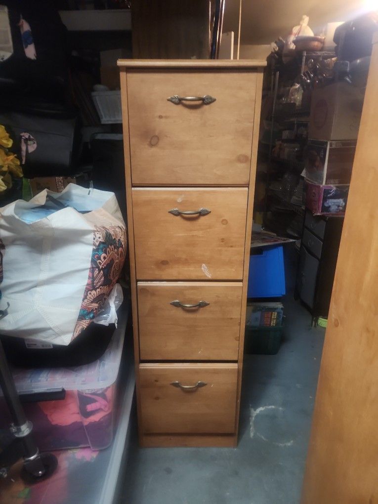 Wooden File Cabinet