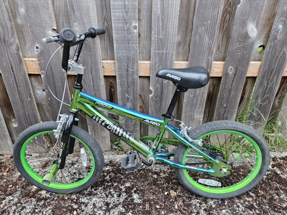 Avigo Incognito Bmx, Pro 18 Series, Green, 18 Inch Wheel, 5- 10 Years Kids Bike