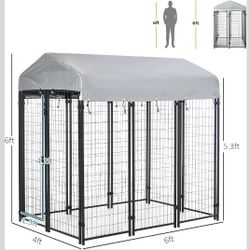 Paw Hut 6' by 4' Wire Kennel