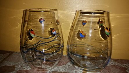 Vase with fish Designs