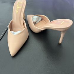 👠 NEW Lulus Frae Hazelnut Pointed-Toe Mules – Size 8