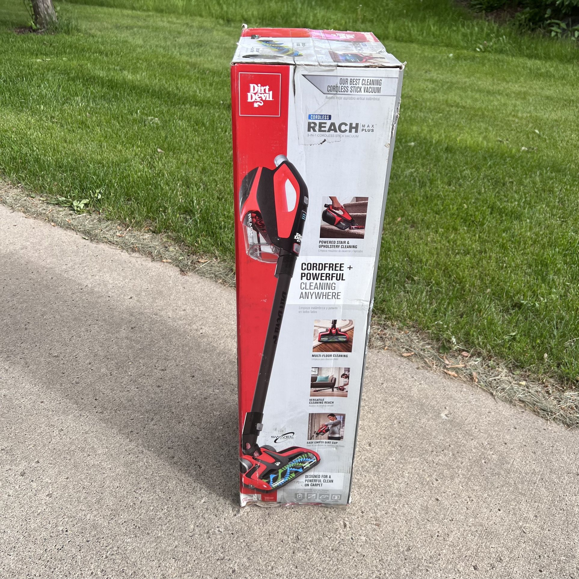 New Vacuum Dirt Devil Cordless Stick Vac Hand Vac Reach Max 3-in-1 Mountable