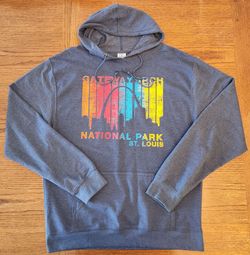 Gateway Arch National Park St. Louis Hoodie, Delta Fleece Womens 2 XL