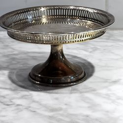 6” Sterling Silver Pierced Compote by Spaulding . Not Weighted