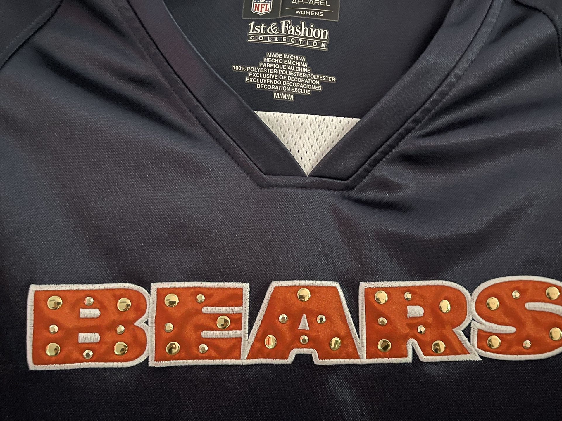 NFL Team Apparel Chicago Bears Women’s Jersey - Navy And White New No Tags Size
