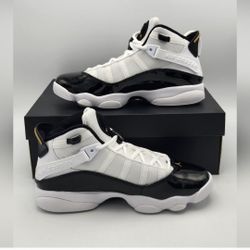 Nike Jordan 6 Rings White/Black/Gold Men’s Size 8 | CW6993-100