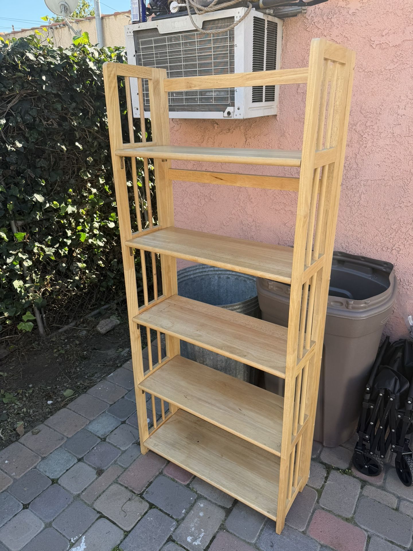 5 tier wooden ladder shelf 