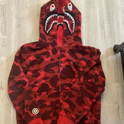 red bape hoodie