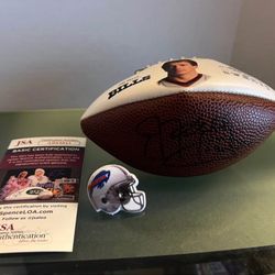 Buffalo Sabres Mini Football Signed By Jim Kelly 