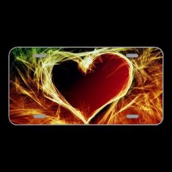License Plate Novelty Car Front Heart Love Scratches
