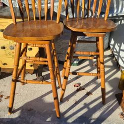 Heavy Oak Barstools