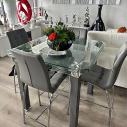 Dining Table Dining Set 4 High Chairs