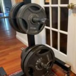 Set Of 255 Lbs Olympic Weights Plates 