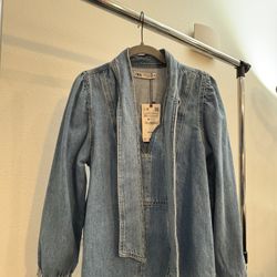 Denim Long Sleeve Blouse
