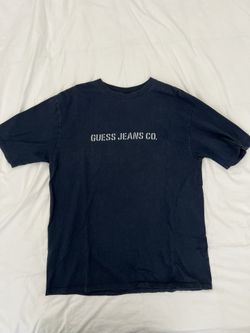 Vintage 90s Guess Jean Co Navy Blue Shirt Size Large