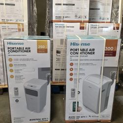 250” Sqft Hisense Portable Air Conditioner 6K BTU