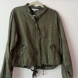 Green Zip-Up Jacket