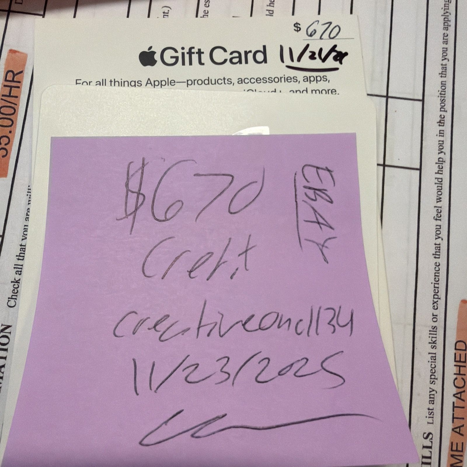 Apple Store Gift Card