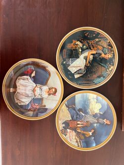 3 Norman Rockwell Rediscovered Women Collector Plates with COA  ($20 for all 3)