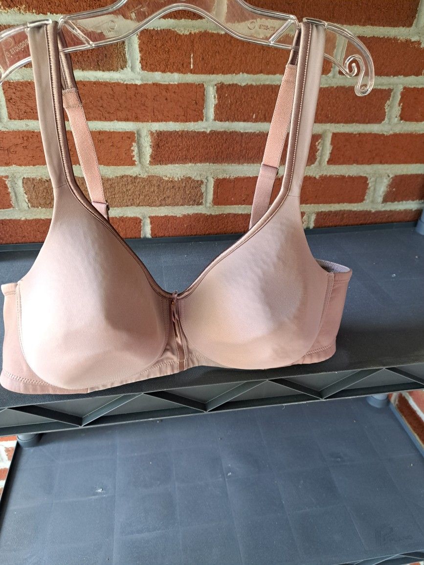 Ladies Vanity Fair Brown Lightly Padded Tshirt Bra Size 42B-Preloved