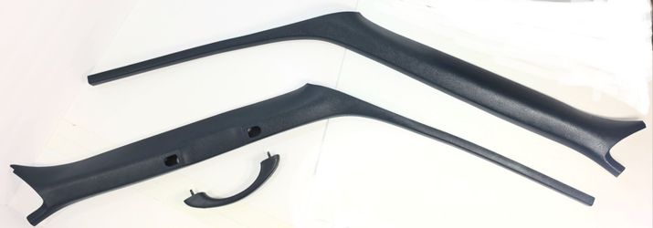 1988-98 Chevy GMC OBS Truck SUV C/K Left Right A Pillar Trim Molding Blue CLEAN