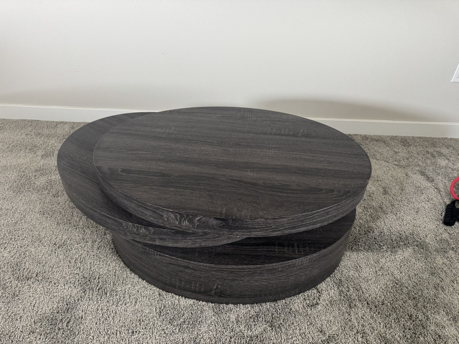 Small Oval Mod Rotatable Coffee Table