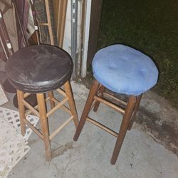 Wooden Cushion Vintage Bar stools 