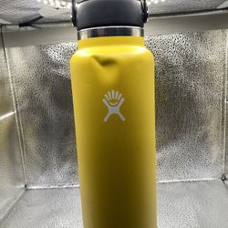 Hydro Flask 40 Oz Wide Mouth Sunflower Yellow Tempshield Insulation Rare Used 