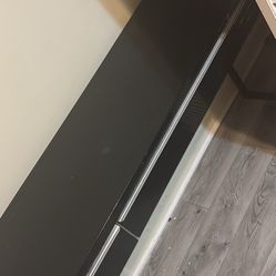 Large IKEA Resin Top Black Desk 