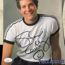 Steve Guttenberg Auto JSA Authentication Sticker Police Academy 