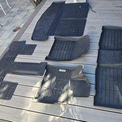Floor Liners & Large Cargo Liners for 2024 2025 2026 Hyundai Santa FE Hybrid Non Pure Fuel Backrest ProtectionTPE All Weather Protection Car Floor Mat