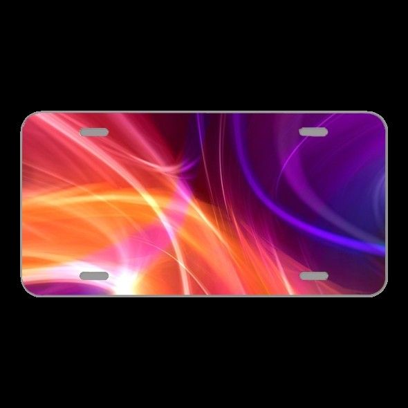 License Plate Novelty Car Front Background Lines Texture Pattern