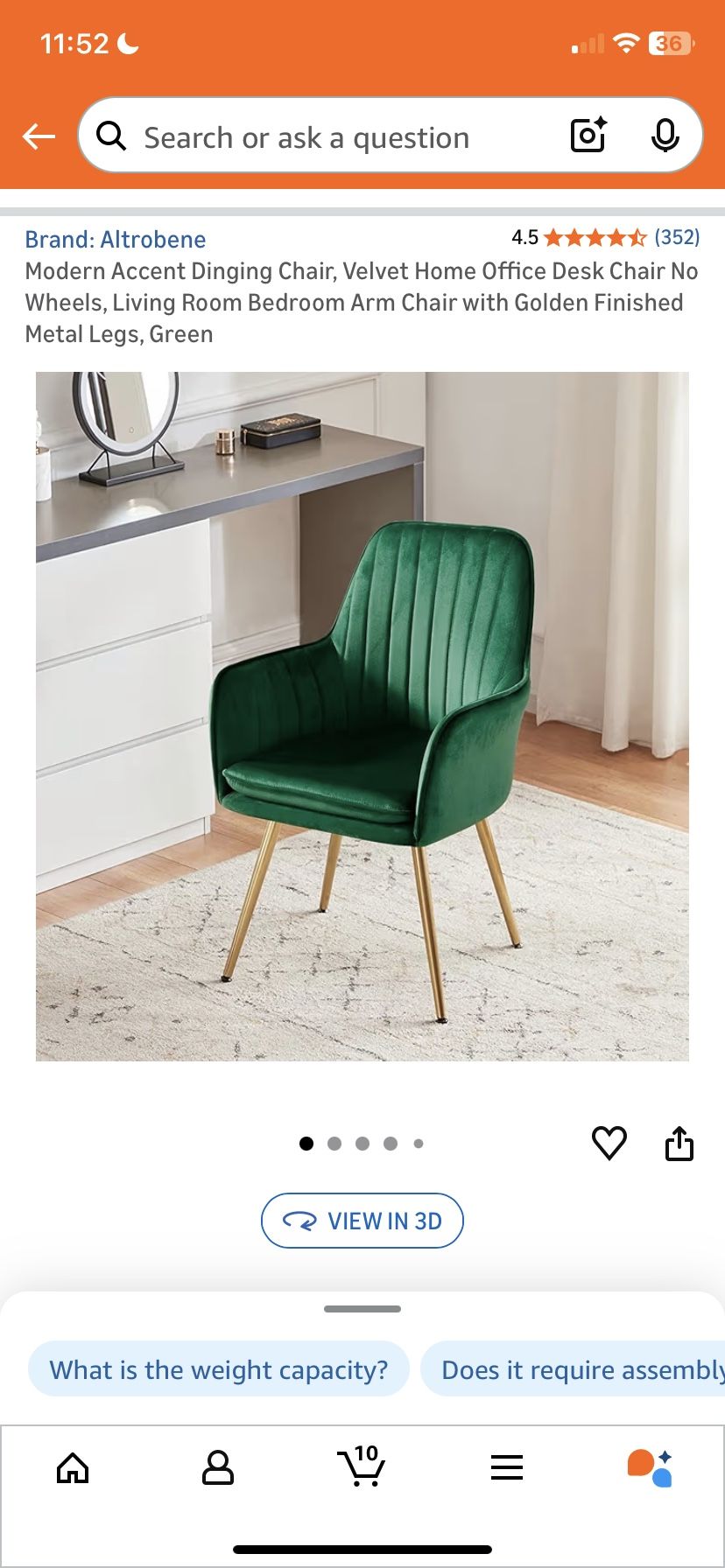 Velvet chair